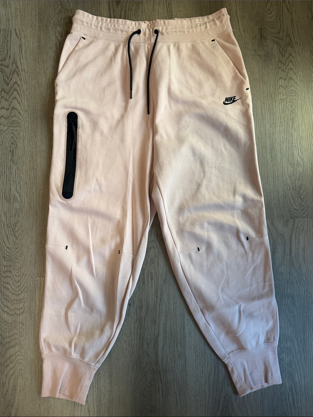 Nike Pale Pink Jogger Sweatpants with Black Accents